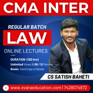 CMA INTER - Business Laws & Ethics (LAW) (Regular Batch) for Dec 2026 & June 2027 Exams by CS SATISH BAHETI