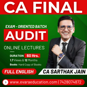 CA FINAL – AUDIT (Exam-Oriented Batch) FULL ENGLISH Nov 2026 & May 2027 Exams by CA SARTHAK JAIN
